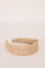 Womensecret Diadema estampada con rayas amarillas amarillo