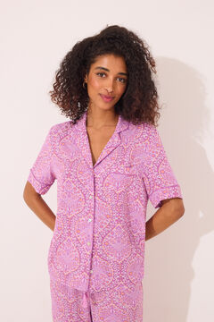 Womensecret Pijama camisera de viscosa con estampado boho estampado