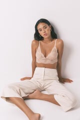 Womensecret Bralette de encaje encaje especial rosa