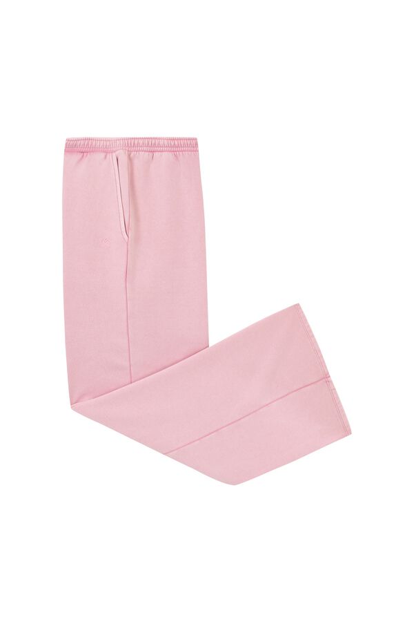 HI&BYE Pantal&oacute;n largo flare de felpa rosa rosa