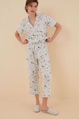 Womensecret Pijama camisera 100% algodón Snoopy gris