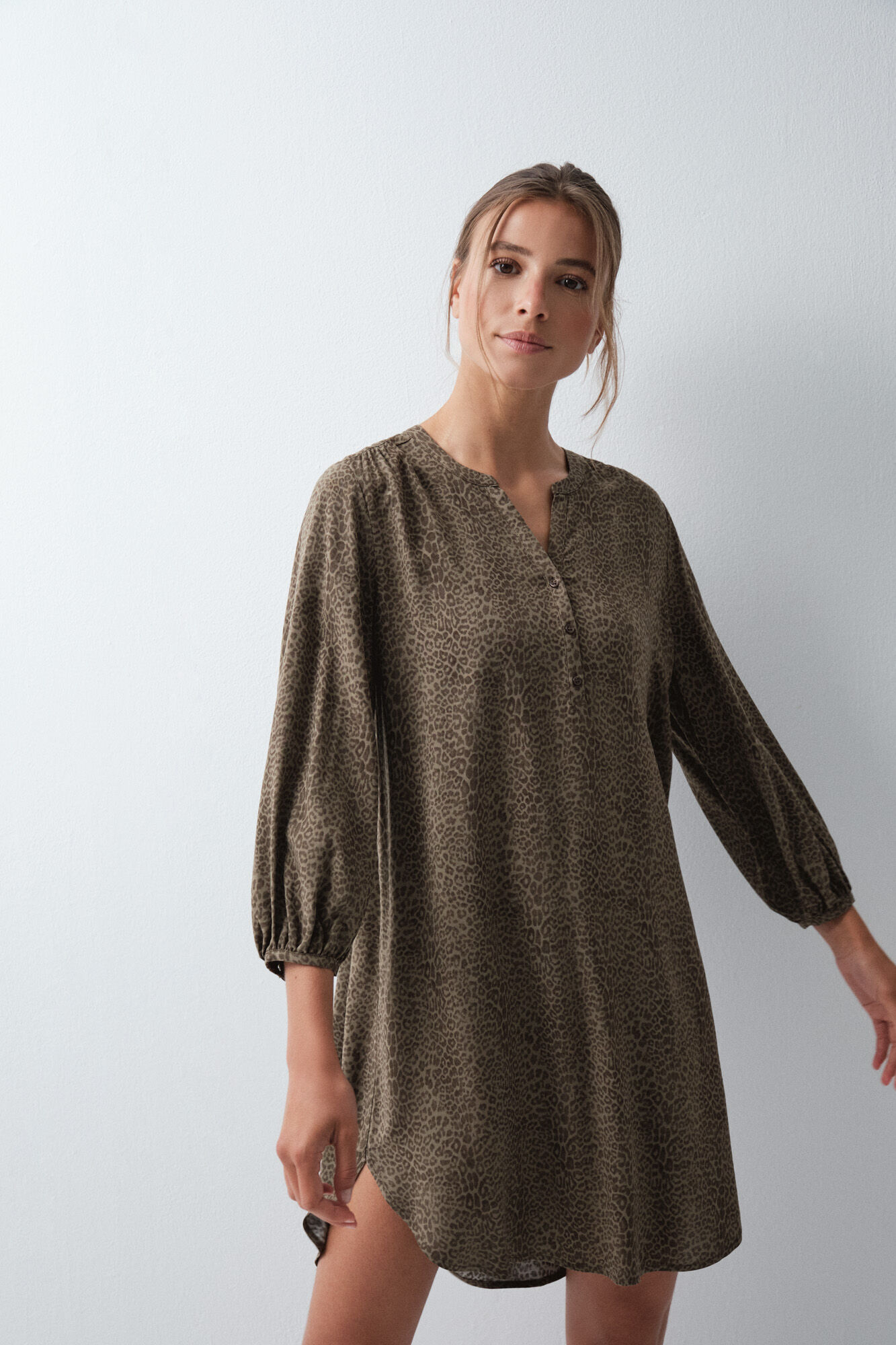 Women'secret Playera de dormir corta estampado animal print