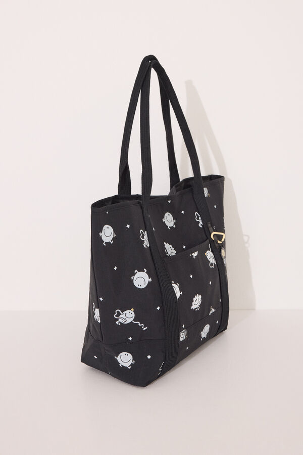 Womensecret Bolsa de mano negro Mr. Men & Little Miss  negro