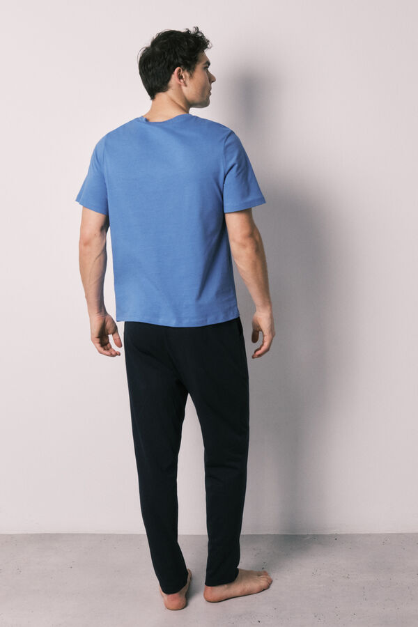 Women'secret Pijama larga para hombre de 100% algod&oacute;n Superman estampado