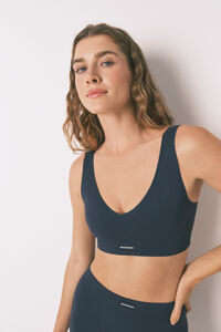 Womensecret LOVELY top sin costuras costuras de canalé azul oscuro azul
