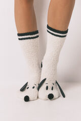 Women'secret Calcetines largos blancos de Snoopy blanco