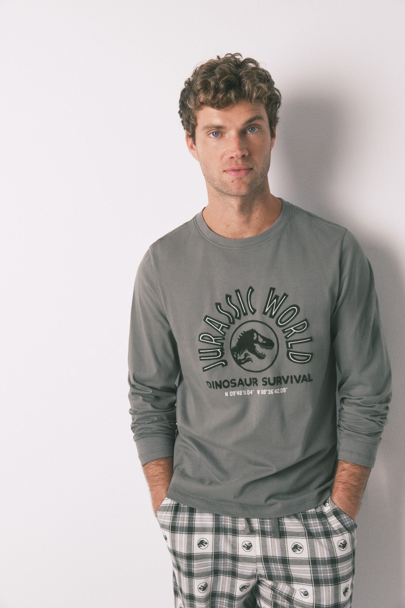 Women'secret Pijama larga para hombre "Jurassic World" 100 % algod&oacute;n