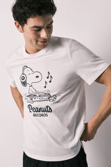 Women'secret Pijama corta de hombre de algod&oacute;n Snoopy marfil