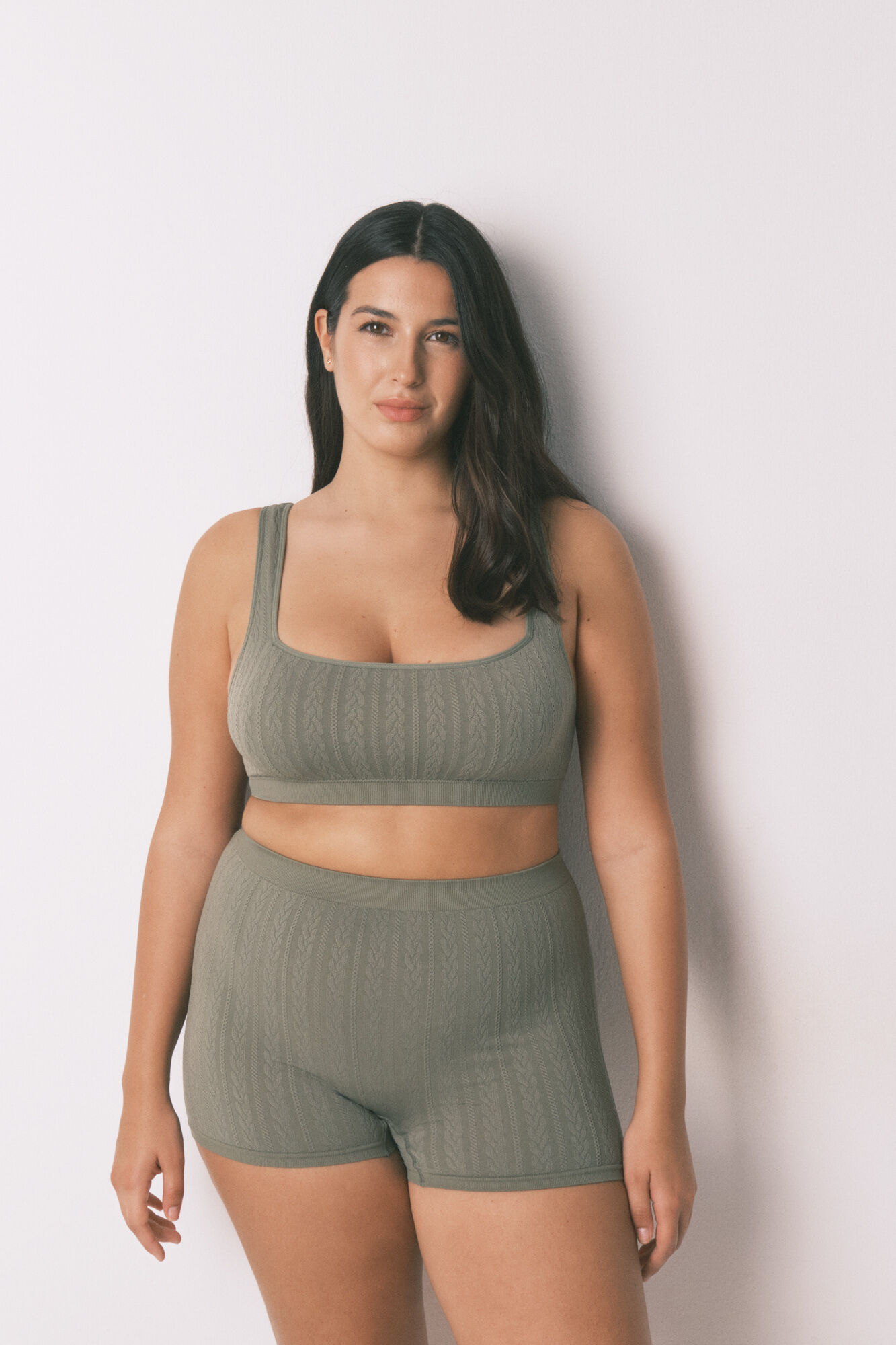 Women'secret Brasier top seamless tricot verde