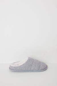 Womensecret Pantuflas para casa cerradas con relleno color marfil azul