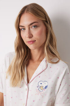 Womensecret Pijama camisera 100% algodón corazones rosa rosa