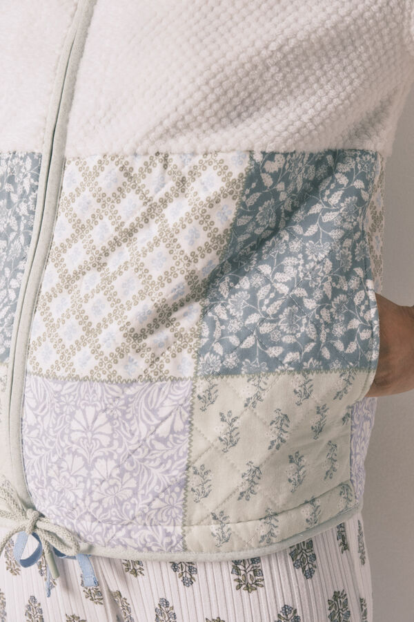 Women'secret Bata corta borrego patchwork marfil