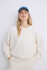 Womensecret Sudadera felpa algodón marfil marfil