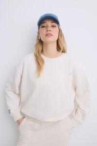 Womensecret Sudadera felpa algodón marfil marfil