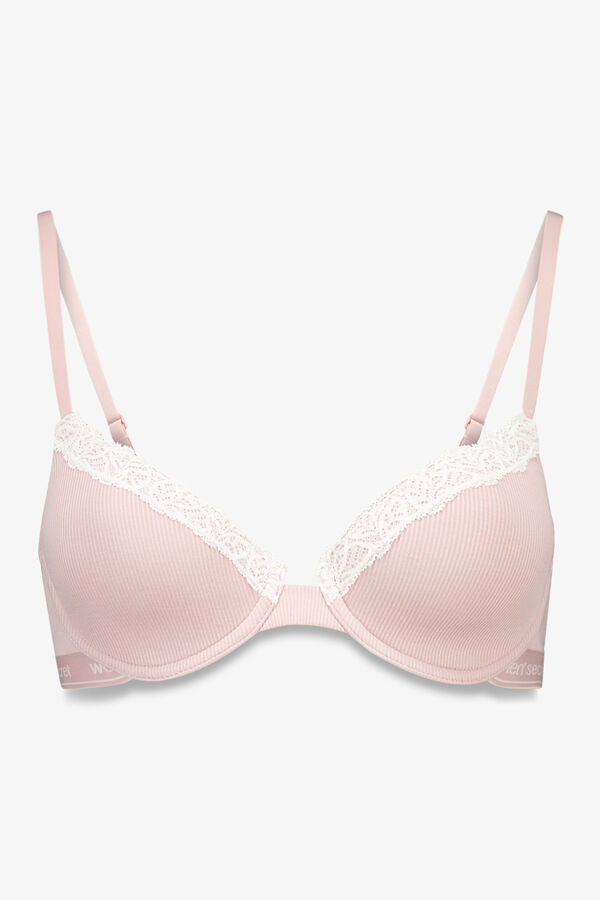 Women'secret Brasier clásica de algodón rosa BEAUTIFUL rosa