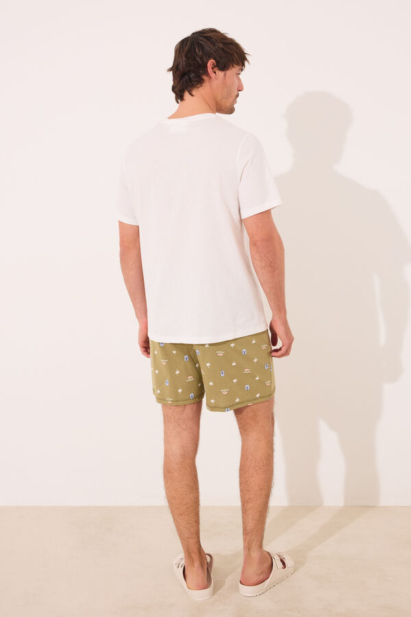 Womensecret Pijama short de algodón de Yoda gris gris