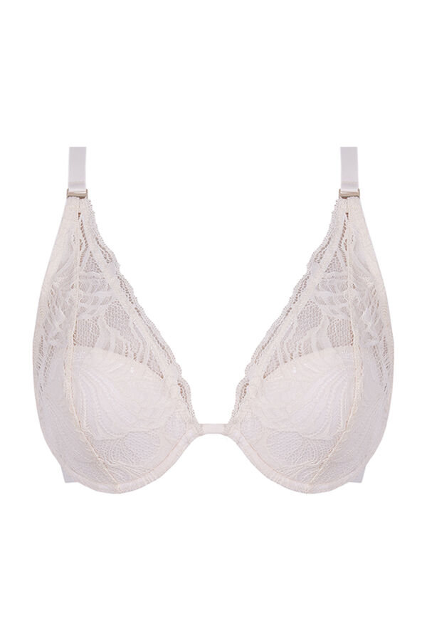Womensecret INTUITIVE Brasier halter relleno encaje marfil marfil