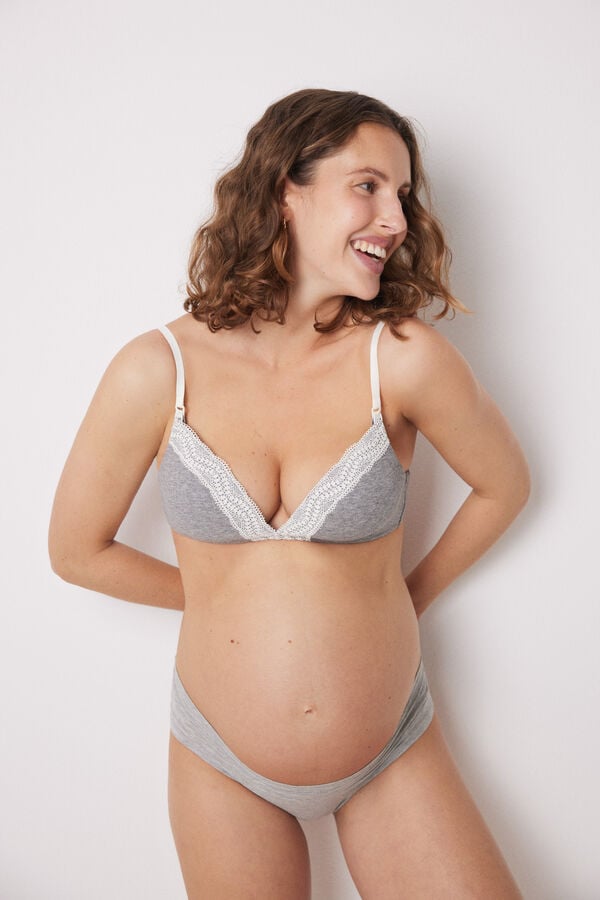 Womensecret CHARMING Brasier "maternity" triangular gris gris