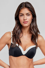 Gisela Top bikini con aro negro ribete negro