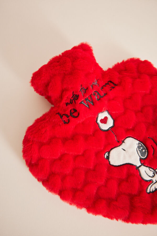 Womensecret Bolsa agua pelo corazón Snoopy rojo