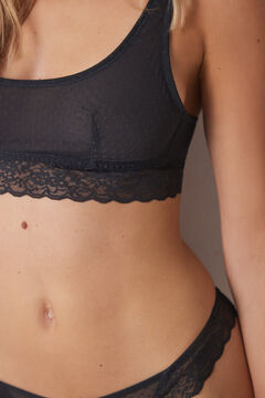 Womensecret Brasier top tul plumetí gris gris