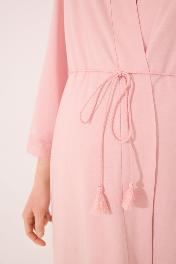 Womensecret Bata de premamá de algodón rosa rosa