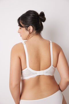 Womensecret REAL brasier reductor microfibra y encaje blanco amarillo