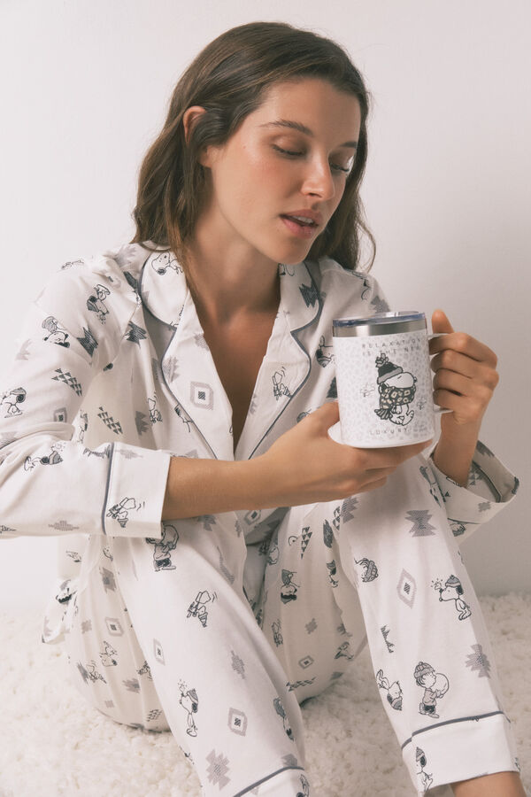 Women'secret Taza térmica con estampado animal de Snoopy estampado