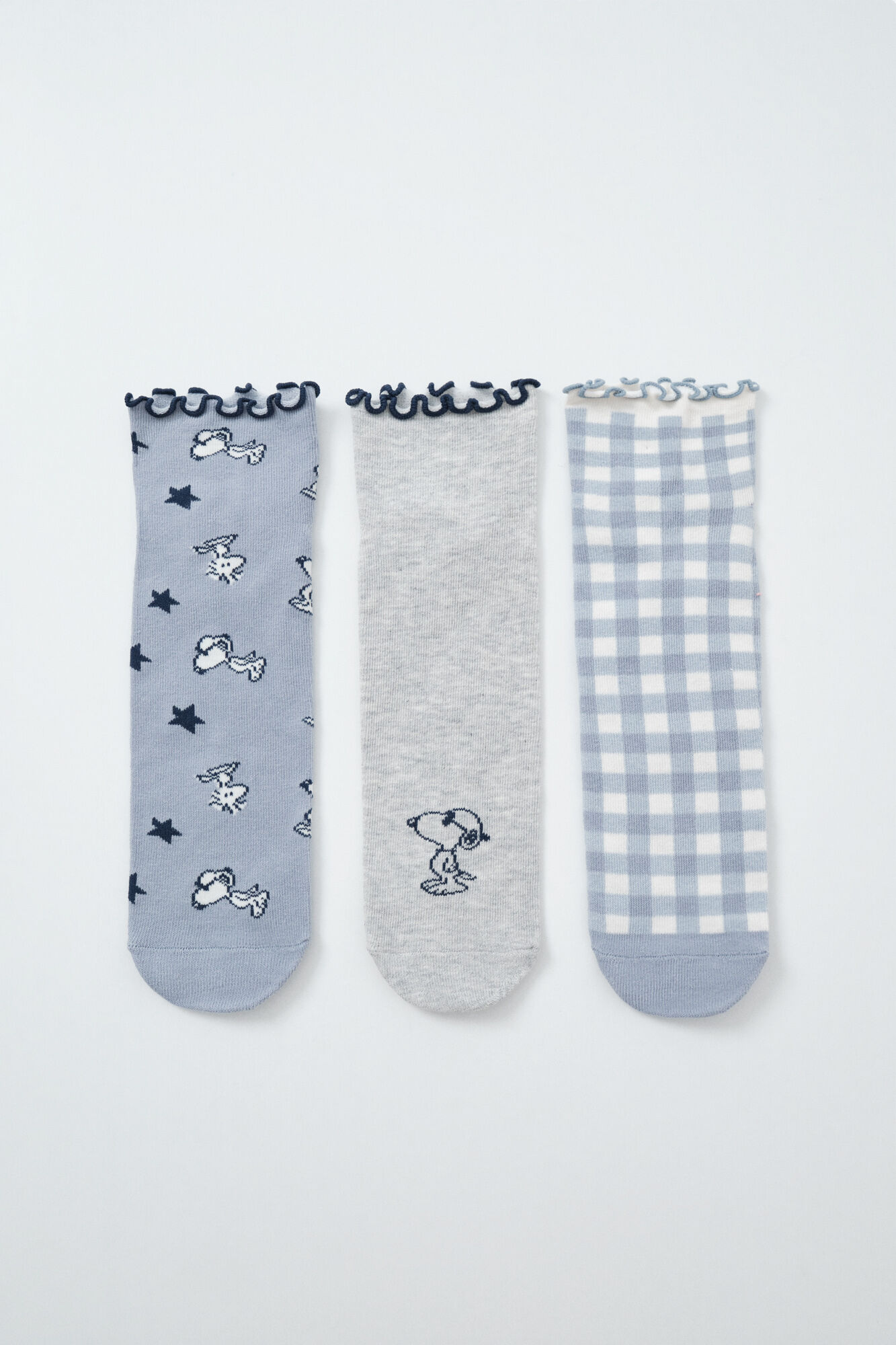 Women'secret Pack 3 calcetines cortos estampado Snoopy