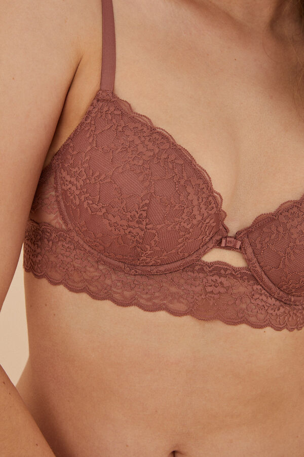 Womensecret BEAUTIFUL brasier encaje café coral