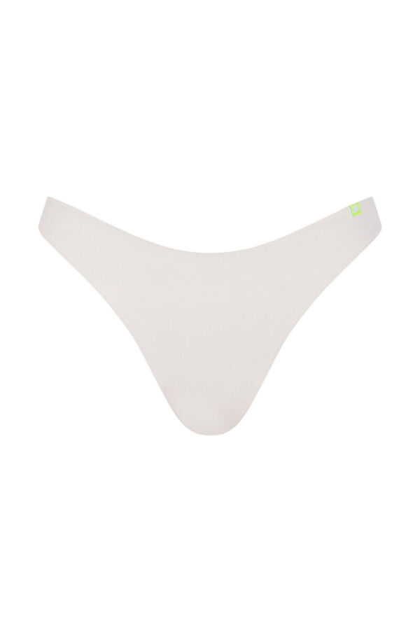 Womensecret Panty de panty de bikini brasileña blanca marfil