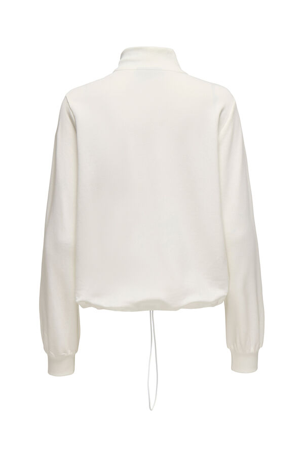 Only Play Sudadera con media cremallera blanco