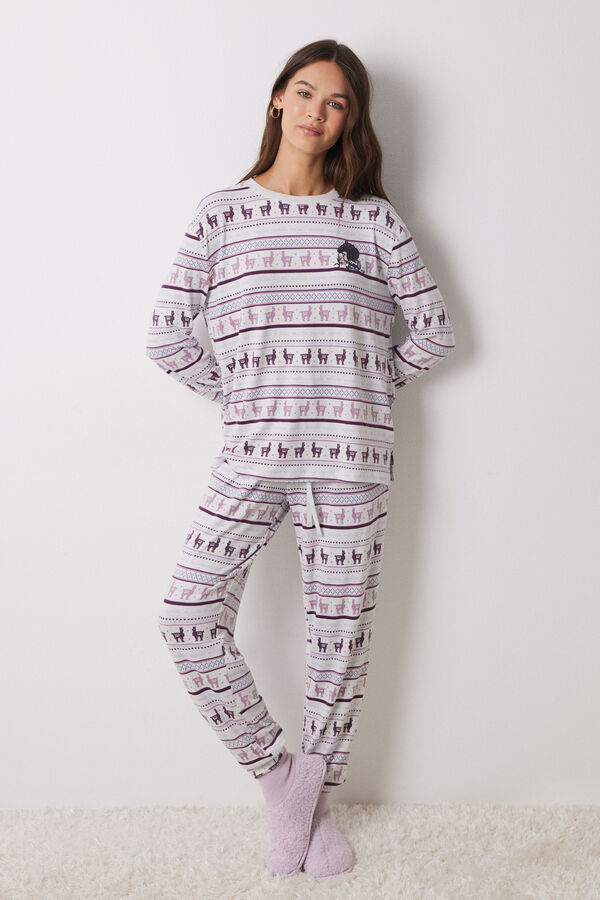 Womensecret Pijama larga canalé supersoft Mafalda estampado