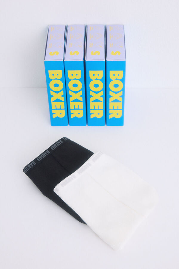 Womensecret Pack 2 bragas bóxer negro, blanco blanco