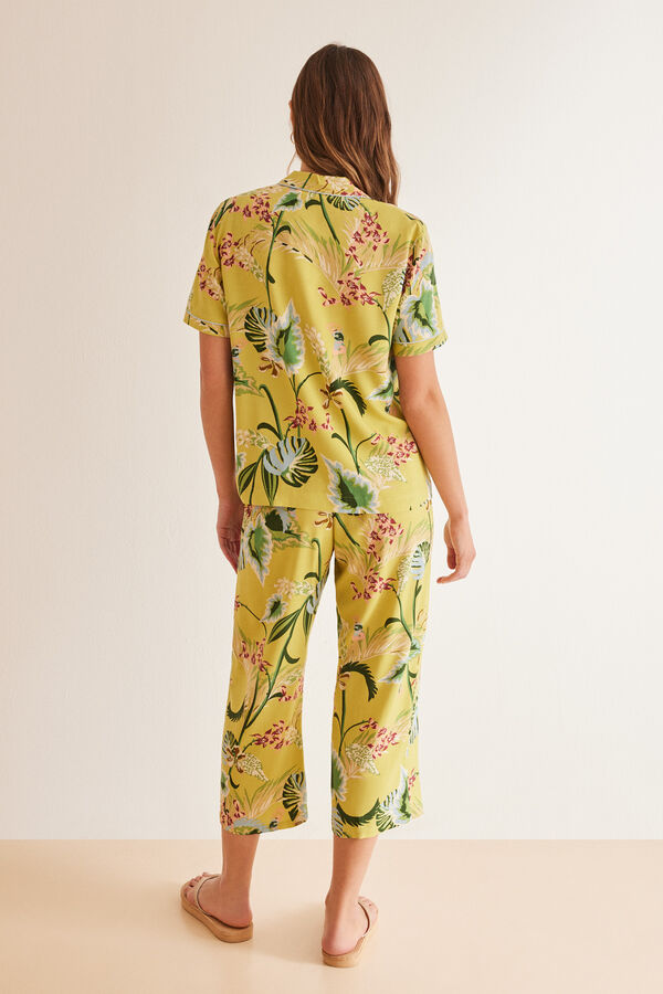 Womensecret Pijama camisera tropical Capri estampado