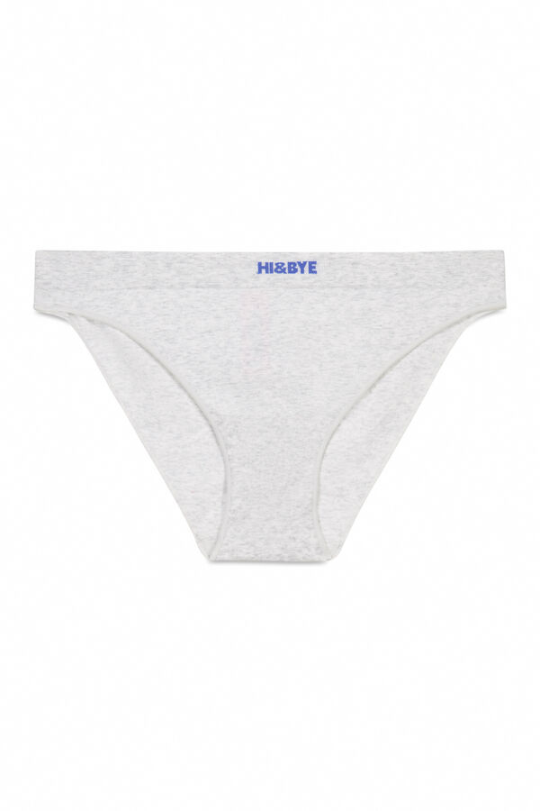 Womensecret Panty clásica gris sin costuras gris