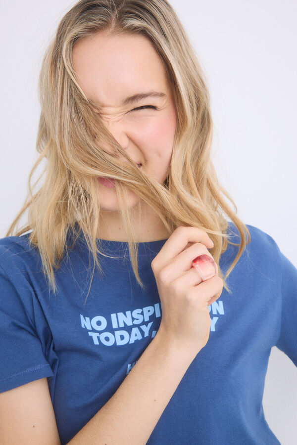 Womensecret Pijama 100% algodón rayas azul azul