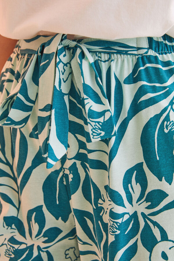 Womensecret Pantalón largo Capri 100% algodón Snoopy estampado