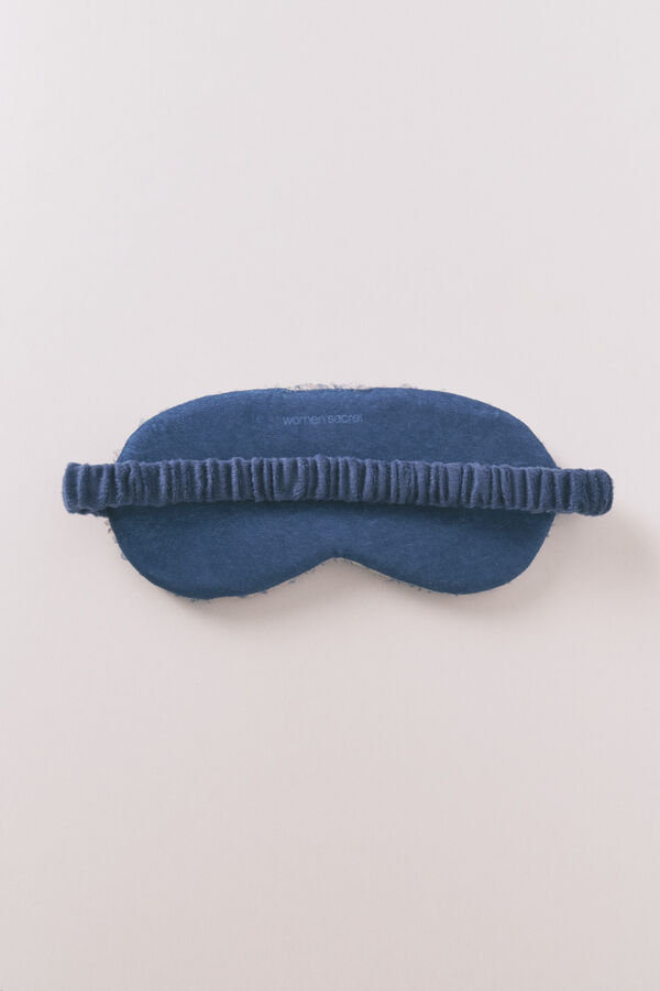 Women'secret Antifaz para dormir de boucl&eacute; azul estampado