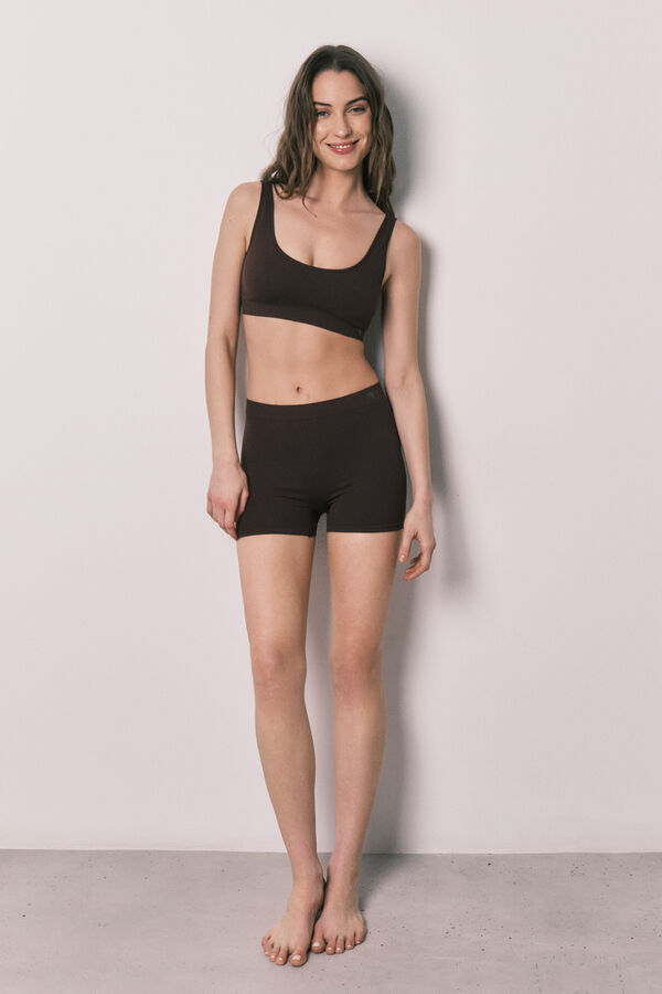 Women'secret Boxer sin costuras granate p&uacute;rpura