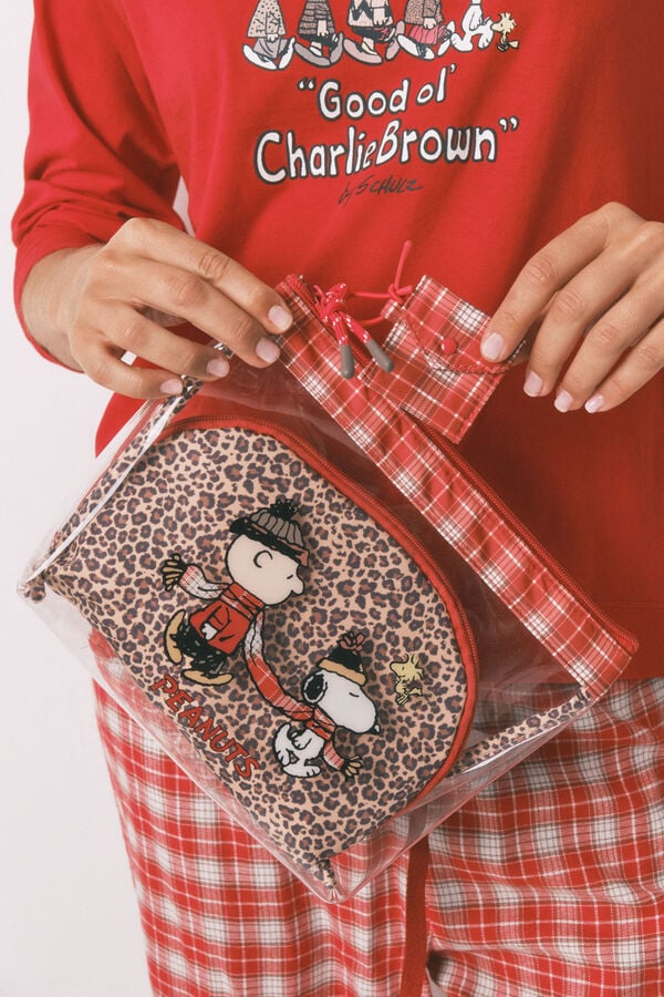 Women'secret Pack de 2 neceseres con estampado animal y Snoopy rojo