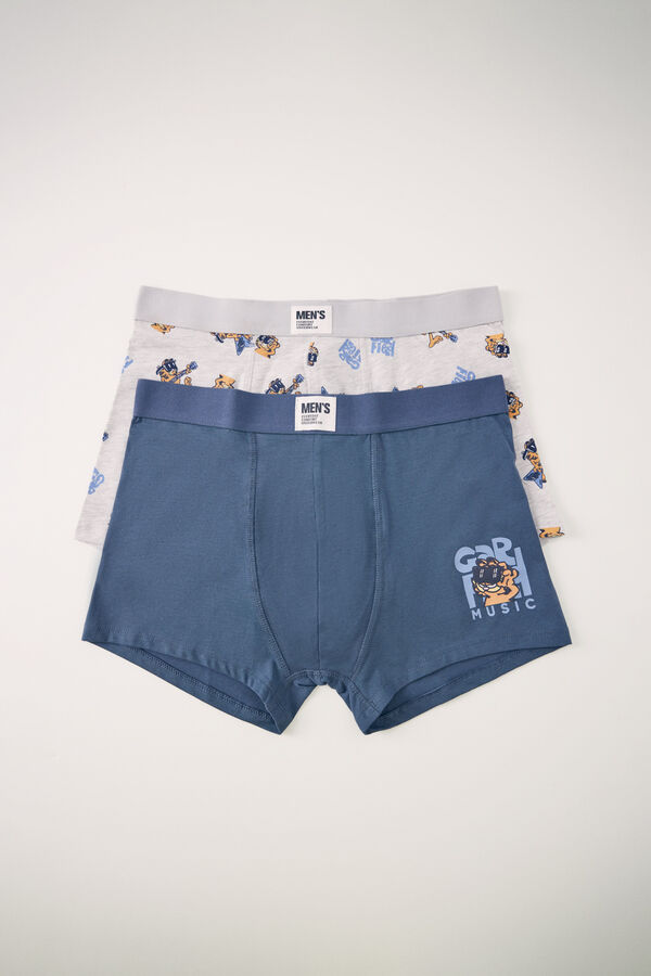 Womensecret Pack 2 calzones bóxer algodón Garfield morado/lila