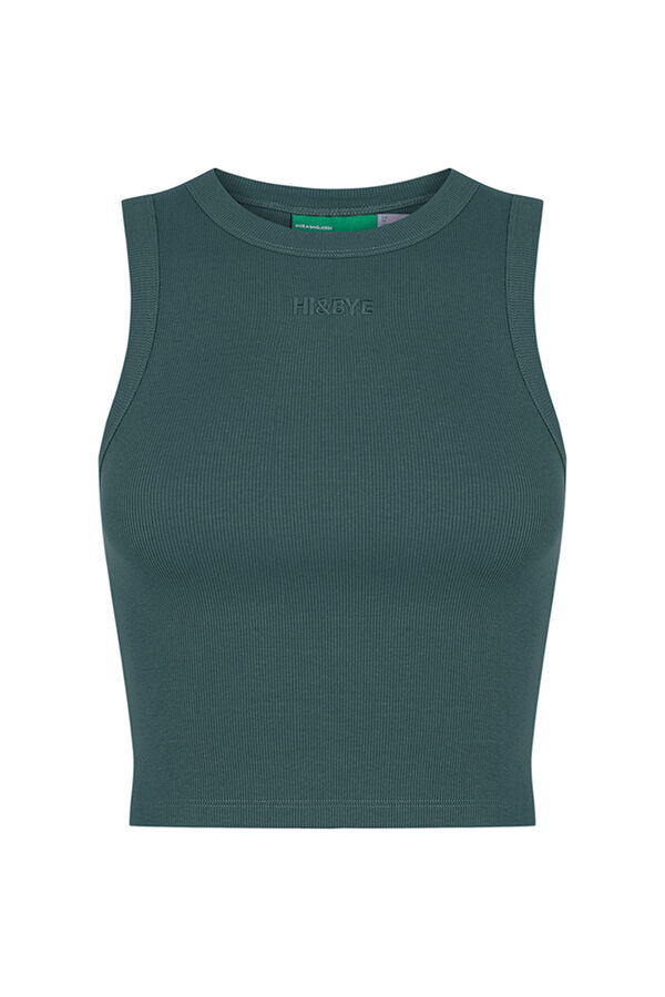 Womensecret Crop top algodón verde verde