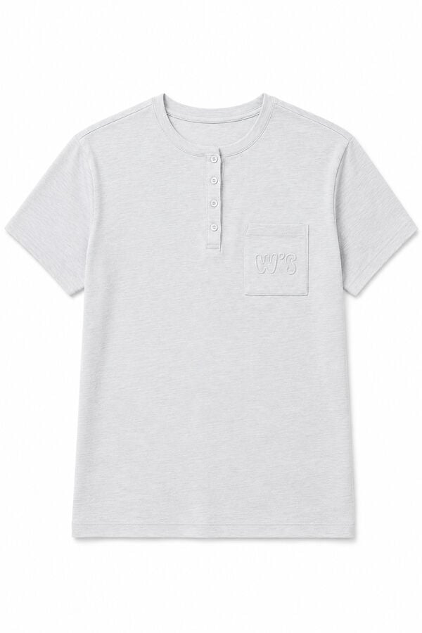 Women'secret Playera de algod&oacute;n gris gris