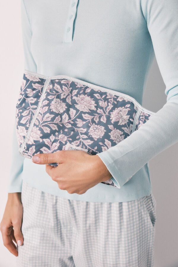 Women'secret Neceser mediano estampado floral azul estampado