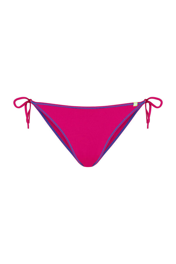Womensecret Panty de bikini con tirantes rosas fucsia