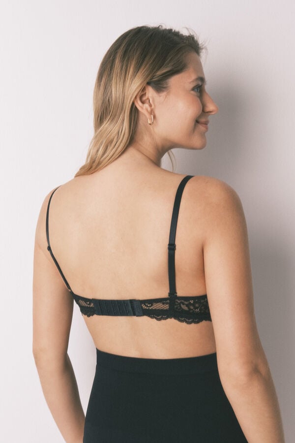 Women'secret Brasier "maternity" triangular con relleno negro CHARMING negro