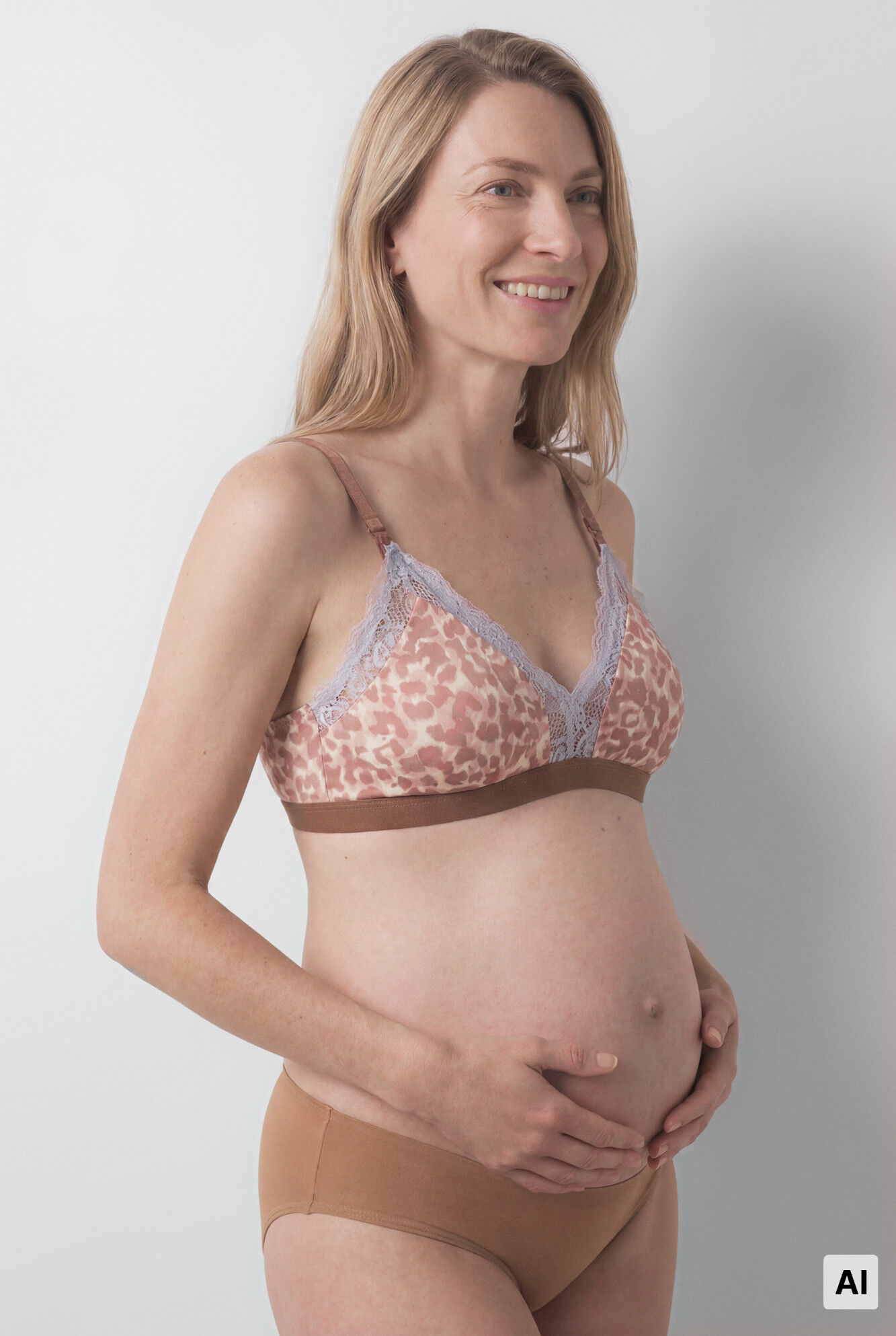 Women'secret Brasier triangular maternity estampado animal print NATURAL
