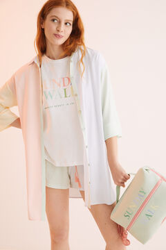 Womensecret Pijama corto 100% algodón multicolor beige