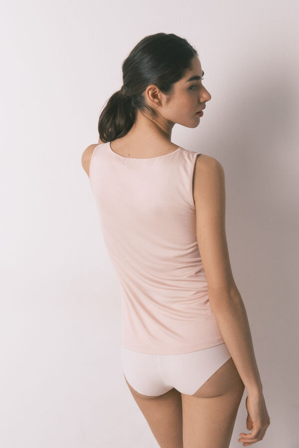 Women'secret Playera extra suave de tejido rosa rosa